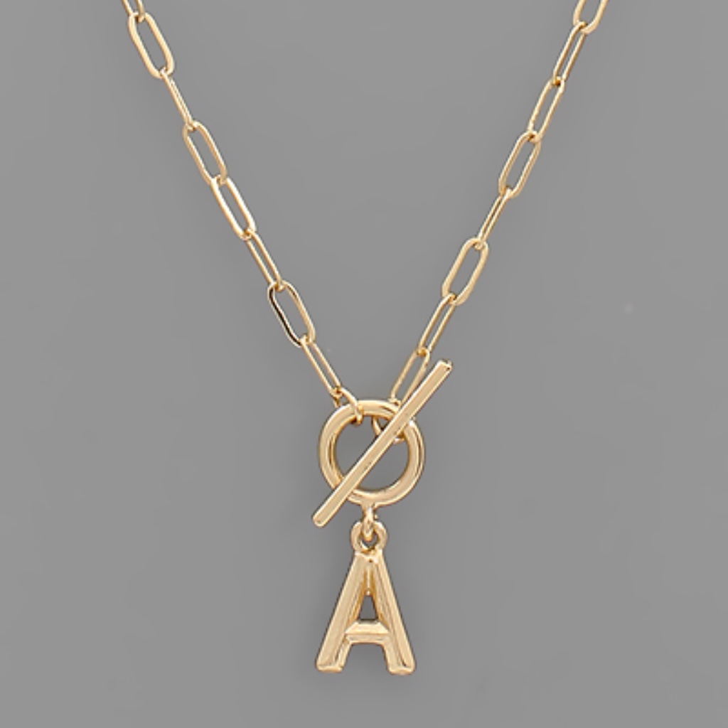 Inital Toggle Necklace